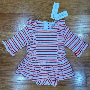 Janie and Jack Red Ruffle Two Piece